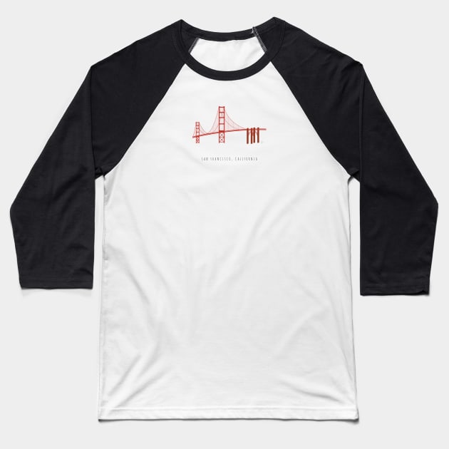 Golden Gate Bridge, San Francisco, California Baseball T-Shirt by lymancreativeco